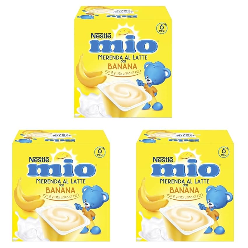 Nestlé Mio Merenda al Latte, 4 x 100g, 1 (Confezione da 3)