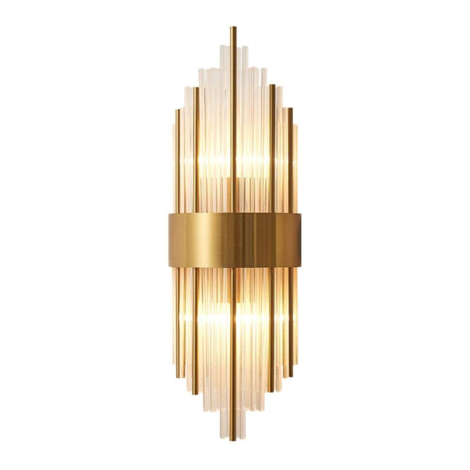 SXSCARKX E14 Crystal Golden Base Wall Sconces,Modern Lamp Fixtures Sconce Light(1-Pack)