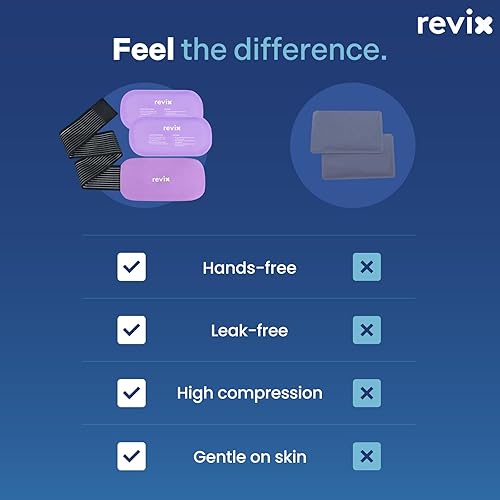 Miniatura 8 de REVIX Paquete de 2 paquetes de hielo de gel reutilizables con cubierta suave, paquetes fríos multiusos de 10 x 5 pulgadas para lesiones, paquetes de