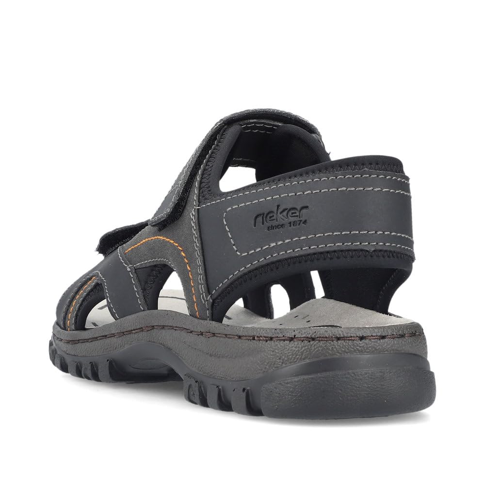 Rieker Herren Sandalen Trekkingsandalen schwarz schwarz