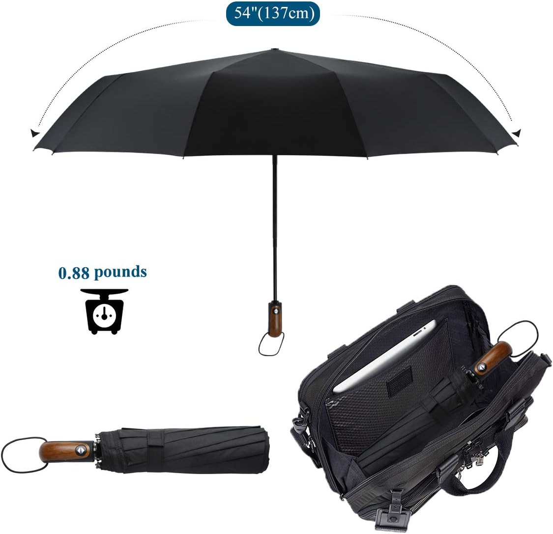 boy TF Golf Umbrella, Extra Large Canopy Windproof Umbrella with Reinforced Fiberglass Ribs, Automatic Open and Close, very Easy to Carry for Men or Women