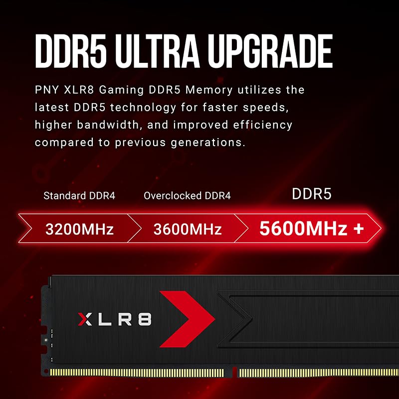 PNY XLR8 Gaming 32GB (2x16GB) DDR5 RAM 5600MHz CL46-45-45-90 1.1V