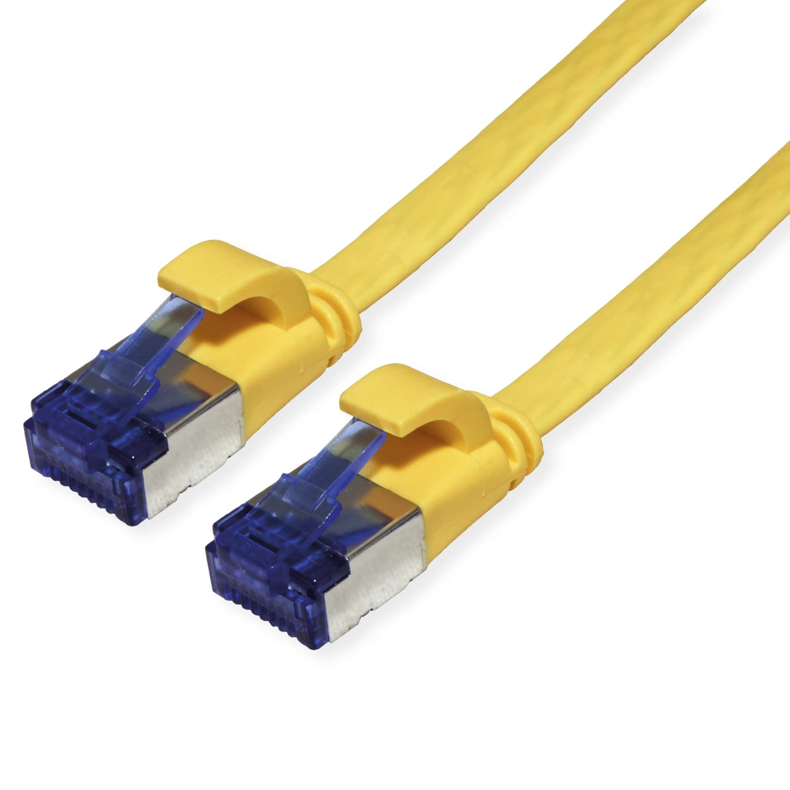 VALUE Patch Cable Cat.6A (Class EA) FTP Extra Flat Yellow 1m