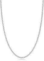 Jewlpire Silver Wheat Chain Necklace for Men & Women - 2.5mm/3mm Stainless Steel Chains, 16-26" Lengths, 14K Gold Plated Option