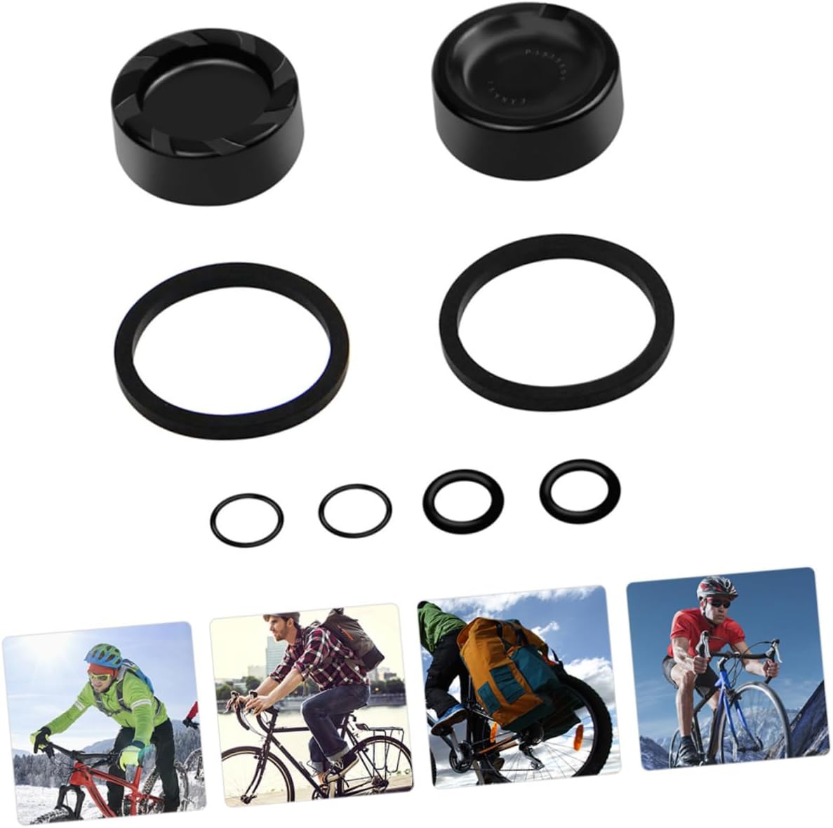 Bike Brakes Piston Kit Seal Heat Dissipation Design Compatible Enhanced Braking Performance and Safety