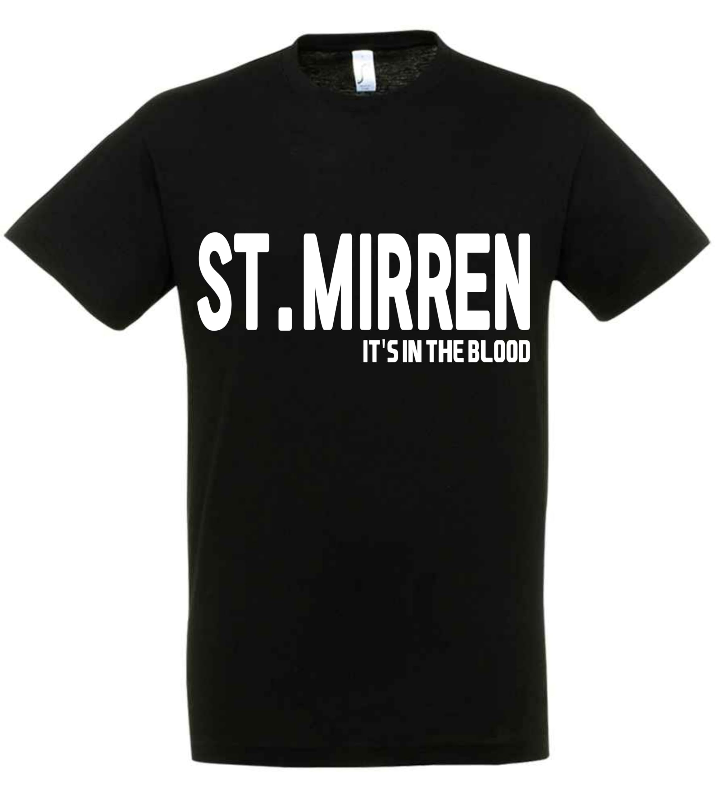 St. Mirren Scottish Scotland Football Tshirt It's in The Blood Team Husband Mens Present Gift Shirt Premium Soccer League Club Black
