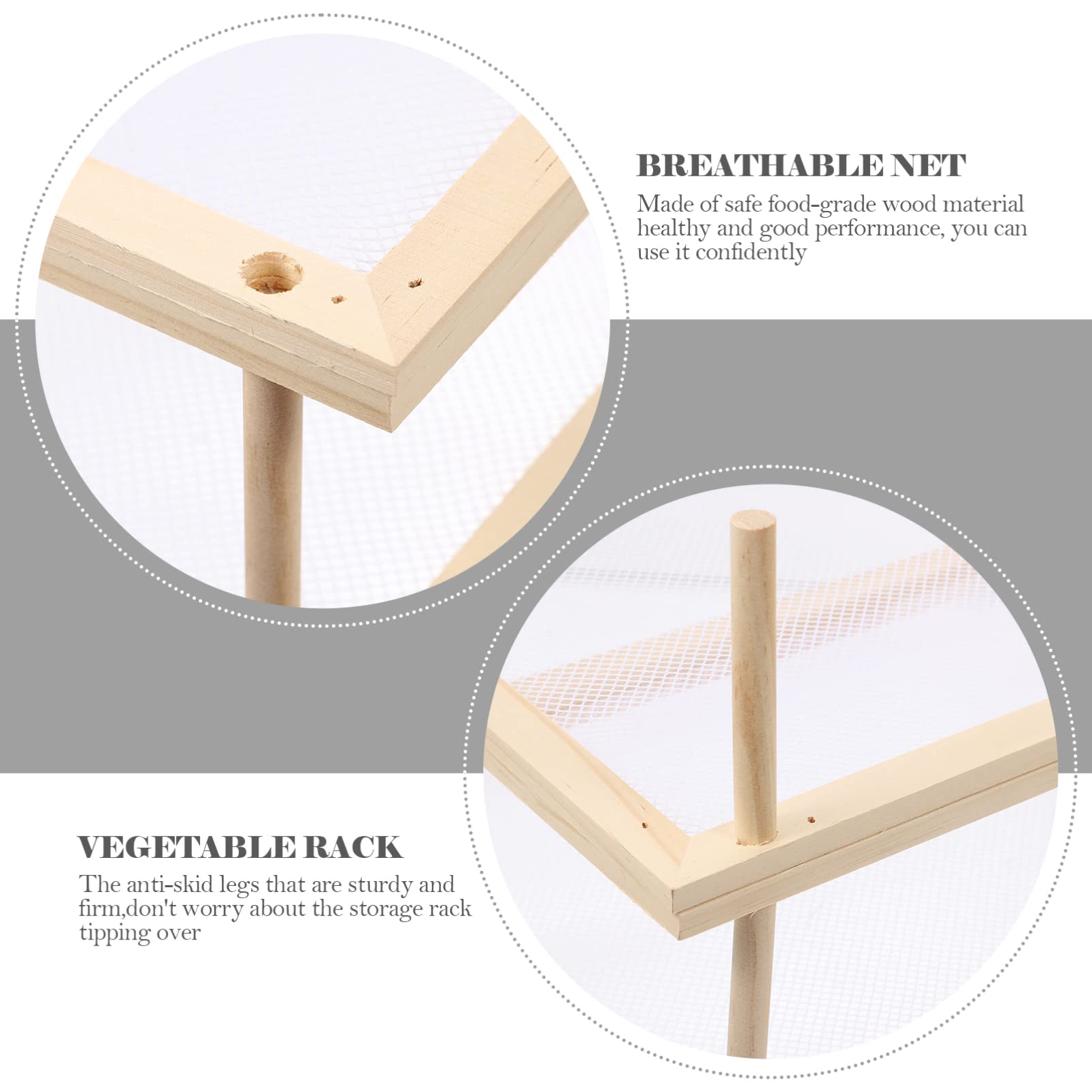 PRETYZOOM Rejilla Secadora de Fideos de Madera para Cocina y Exterior, Fácil de Usar y Resistente