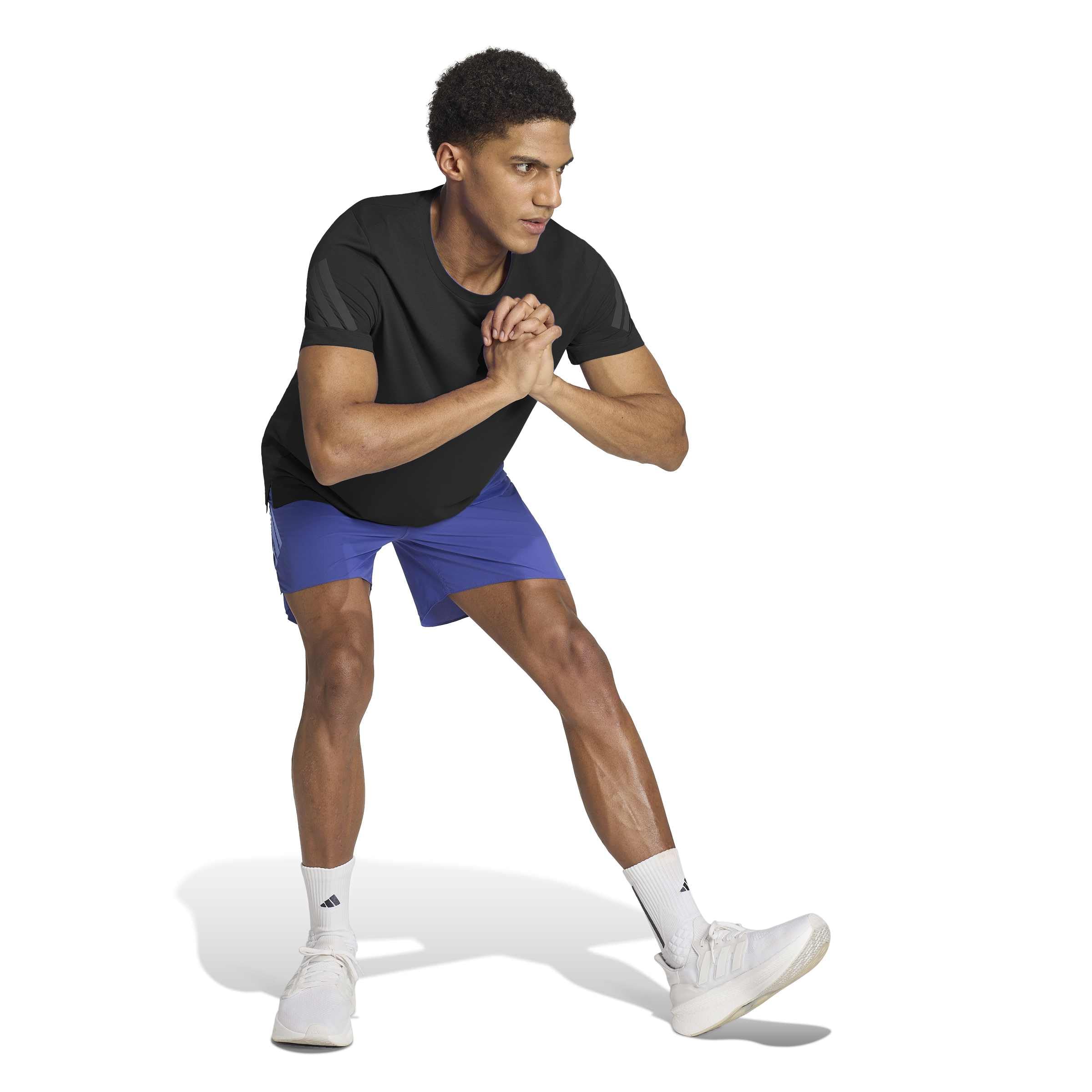 adidas Uomo Adi365 Running Formotion Iconic Shorts, Dual Indigo, S 7 inch
