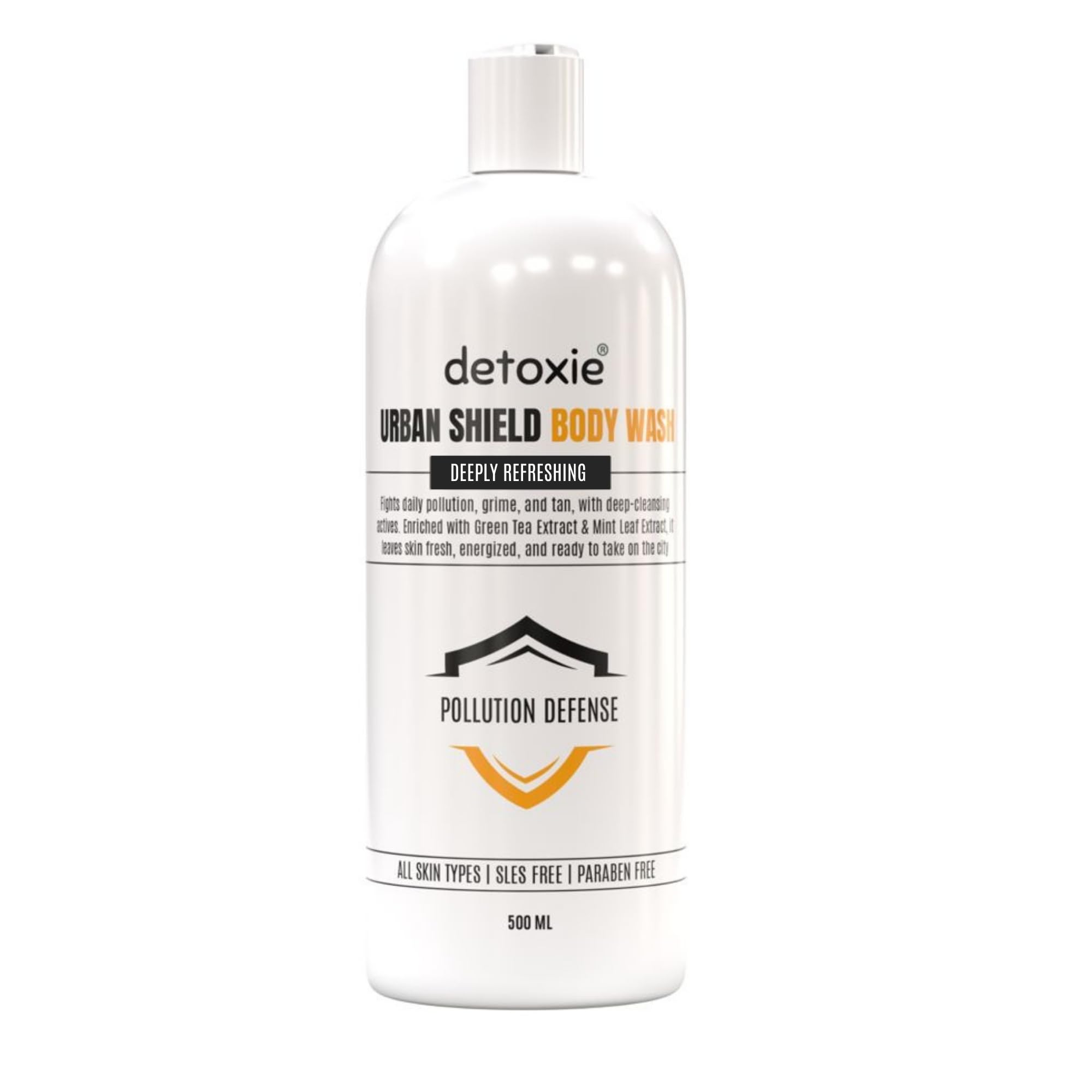 Urban Shield Body Wash with Green Tea & Mint | 500ml | Unisex | Anti-Pollution Cleanser, Reduces Tan, Energizing Cool Aroma, Daily Refreshing Shower Gel for All Skin Types-image-43