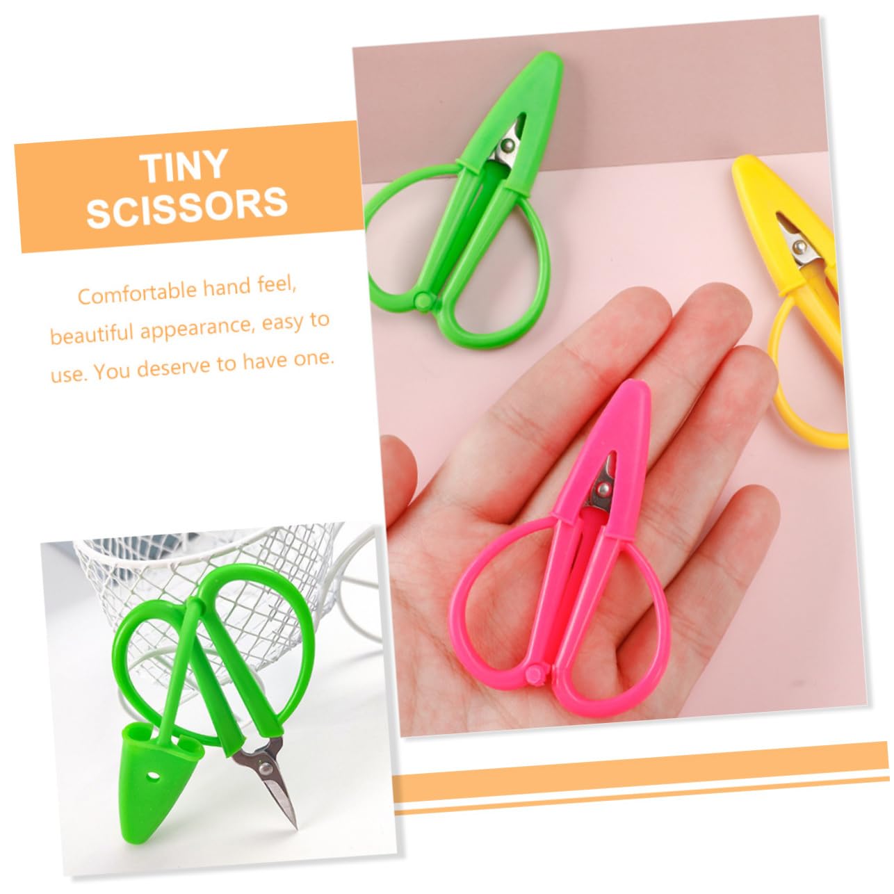 STOBOK 12piezas Tijeras De Costura Pequeñas De Seguridad Con Cubierta De Mini Tijeras Para Viaje Para Bordado y Manualidades