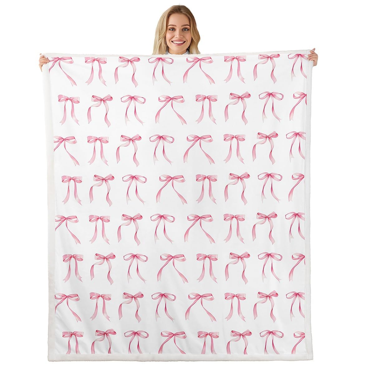 Couverture en molleton sherpa chaude pour lit d'adolescente et chambre fille