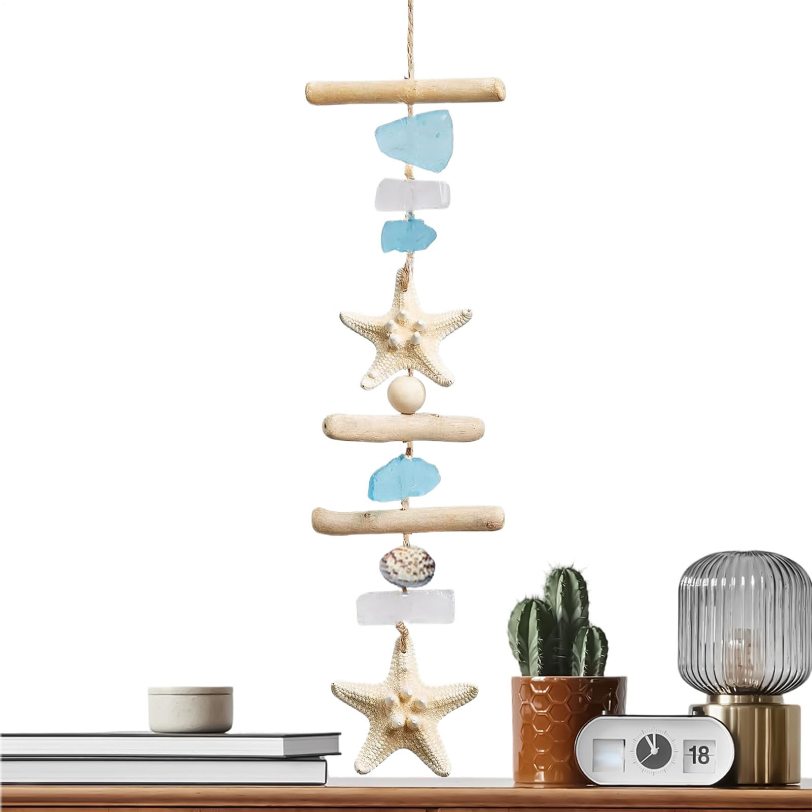 Pendentif en verre de mer pour fêtes de vacances et décoration maison
