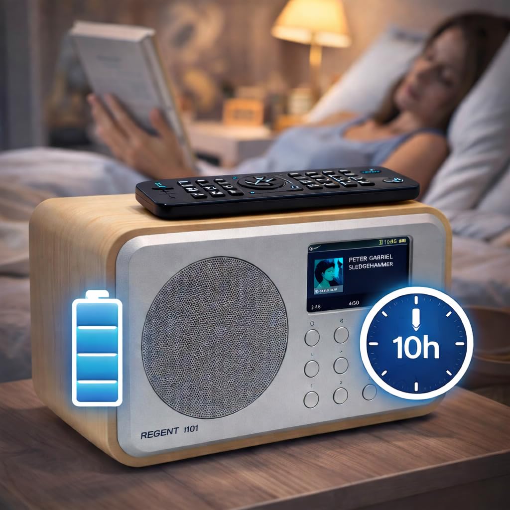 Ferguson Regent i101 Internetradio WLAN Radio mit Bluetooth FM/DAB/DAB+ Radio UKW, Radiowecker, Equalizer, Farbdisplay, USB, AUX IN, Line Out,UPnP, Sleep Timer, App-Steuerung, Fernbedienung