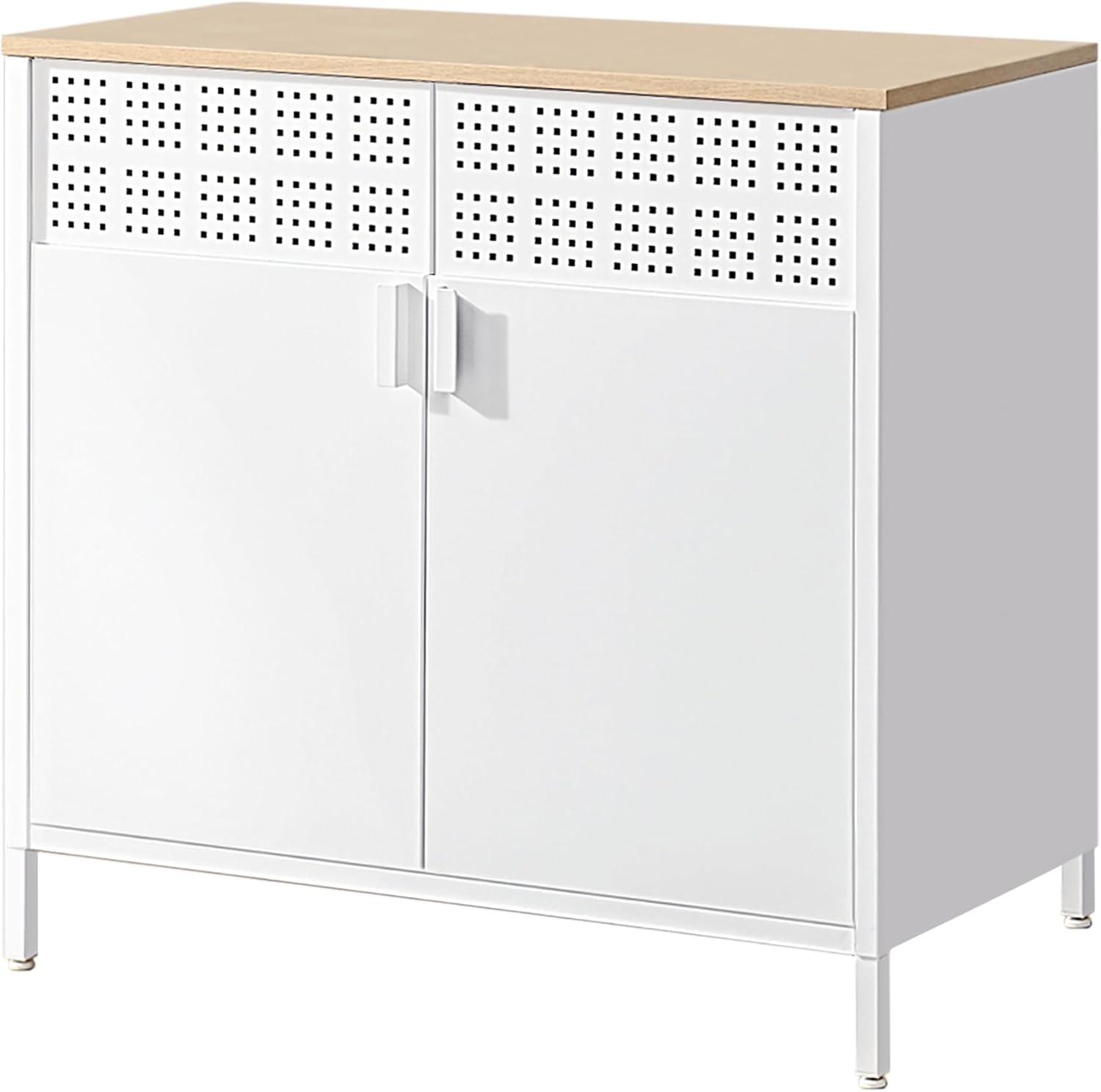 SEANAURO Rustic Buffet Metal Storage