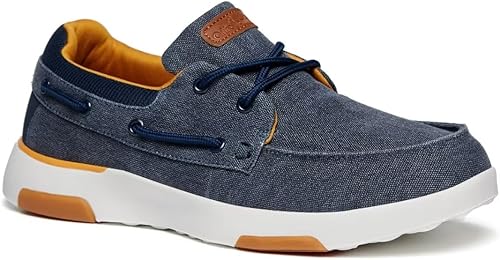 OrthoComfoot Mocasines ortopédicos sin cordones para hombre mocasines casuales de lona para fascitis plantar con soporte de arco, cómodos zapatos