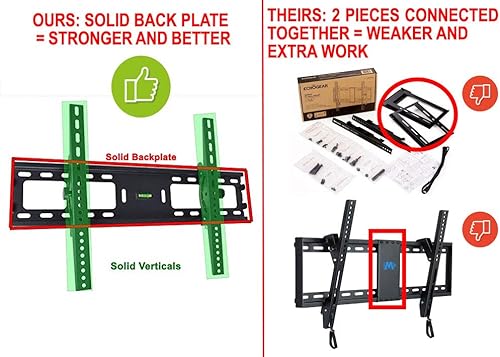 Miniatura 3 de Lcd Led Plasma Flat Tilt Tv Soporte de montaje en pared 30 32 37 42 46 47 50 52 55 60 65 70 80. Placa de pared de pieza sólida y verticales.