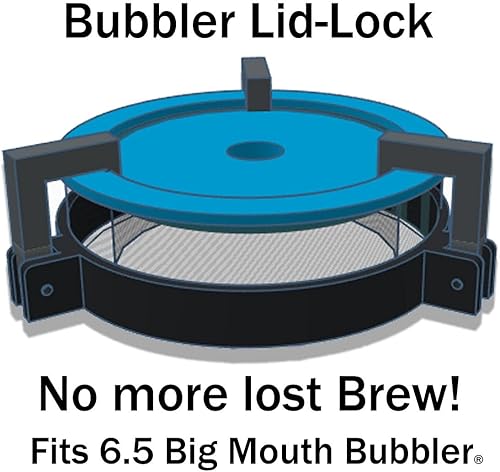 Miniatura 2 de Soporte de tapa de burbujas de boca grande (versión de carbón brillante)  Soporte para tapa de burbujas Bigmouth  Bloqueo de burbujeador  Clip de