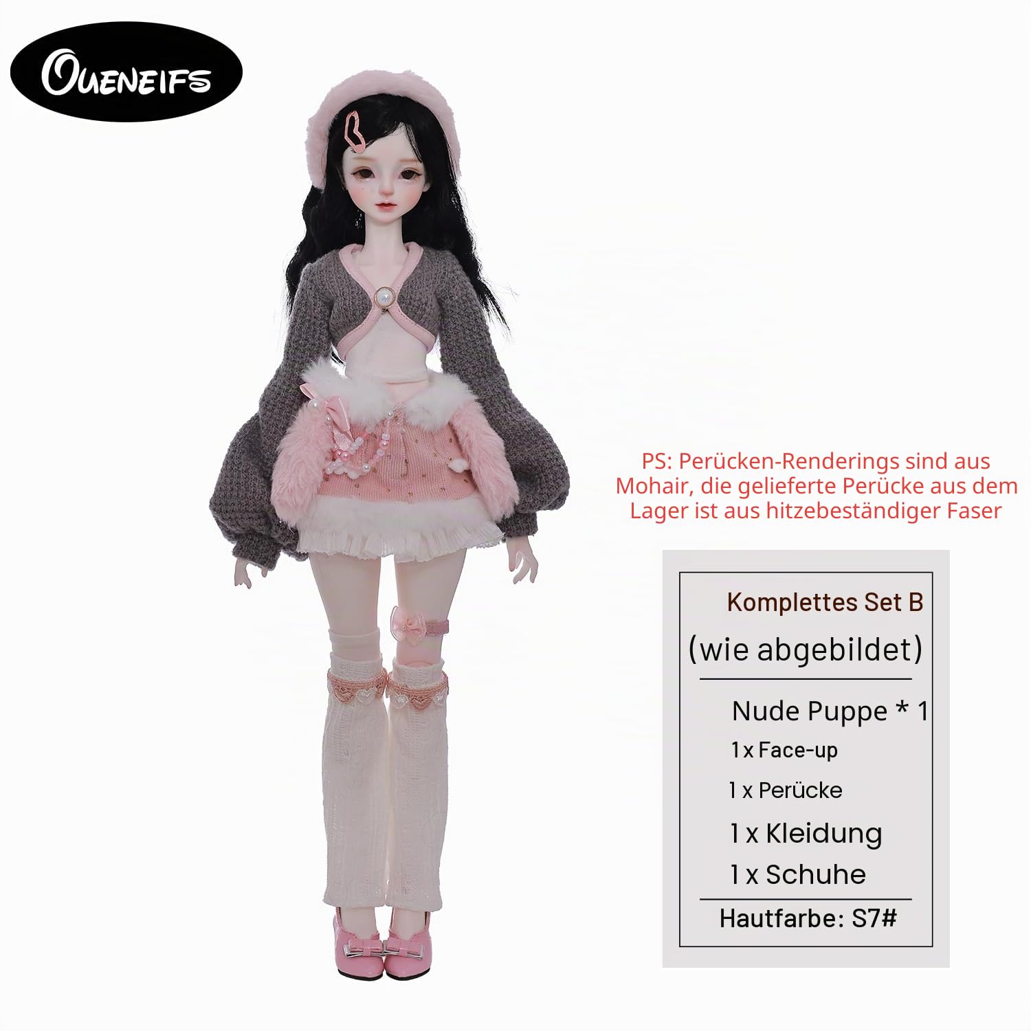 Oueneifs Liano Bjd Puppe 1/4 Campus Stil Harz Spielzeug für 15+ Jahre alt