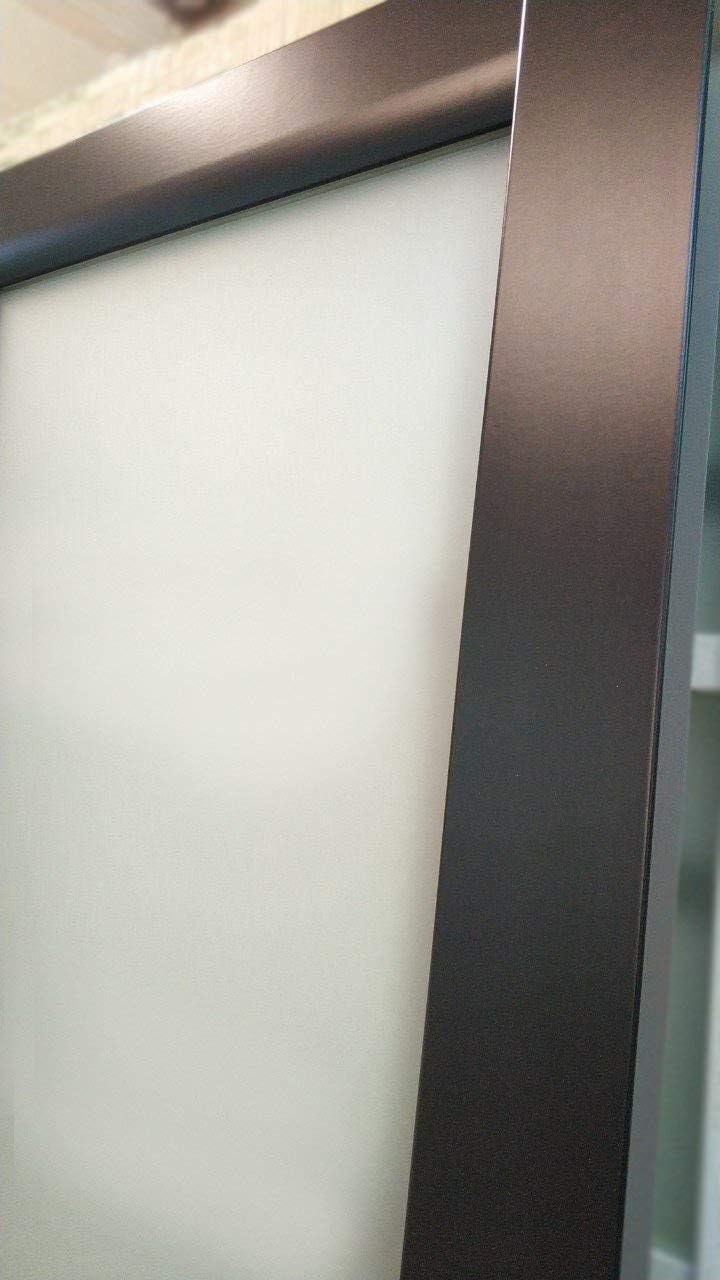 Review Product Sliding Closet Frosted Glass Barn Bypass Doors 64 x 96 inches with Hardware | Planum 2102 Black Matte | Sturdy Top Mount 6.6ft Rails Hardware Set | Modern Wood Solid Bedroom Wardrobe Doors