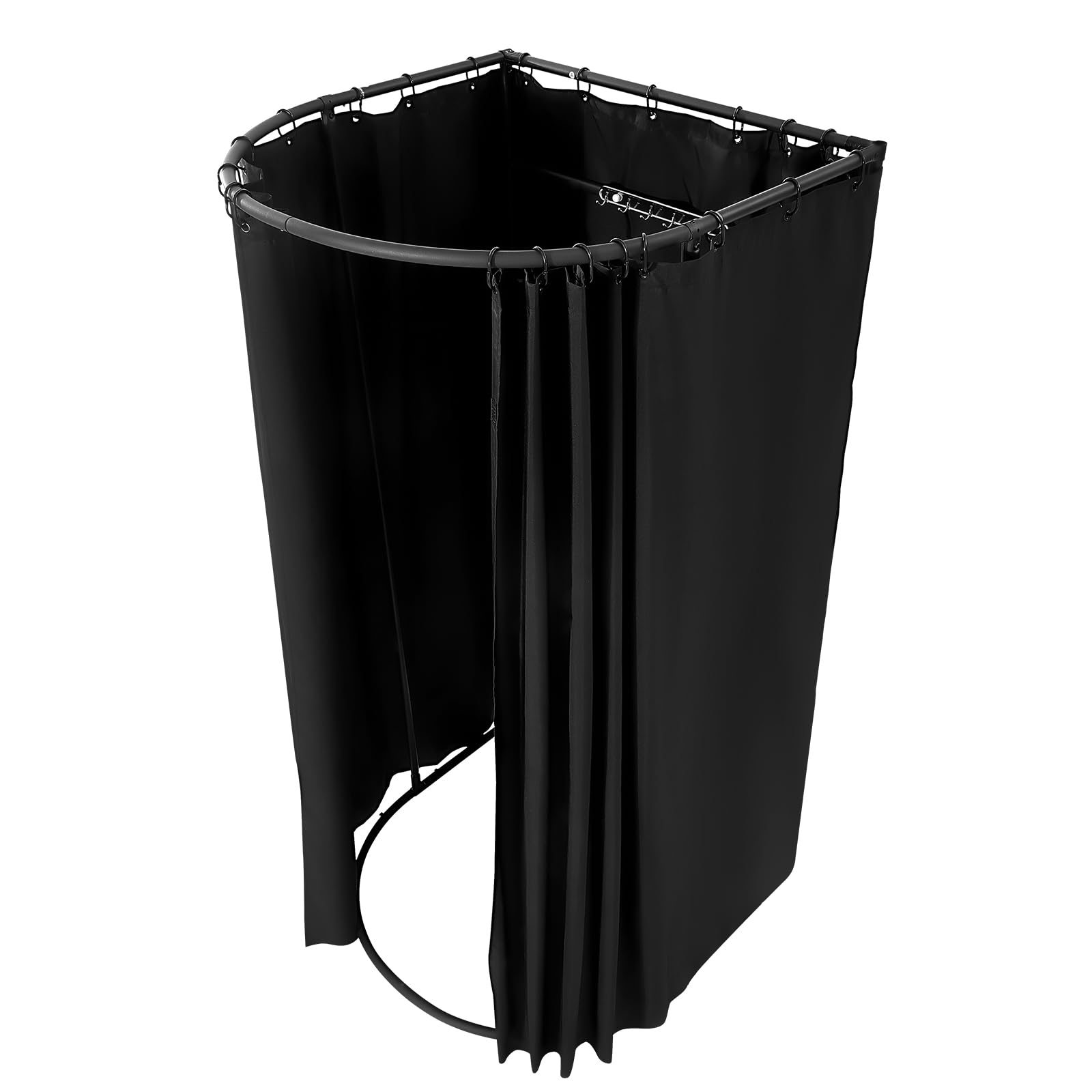 VEVOR Cabine d'Essayage 100x95x200 cm, Vestiaire Portable avec Rideaux Épais en Polyester et Crochet, Espace Privé pour Magasin, Boutique, Centre Commercial, Atelier de Couture, Extérieur, Noir