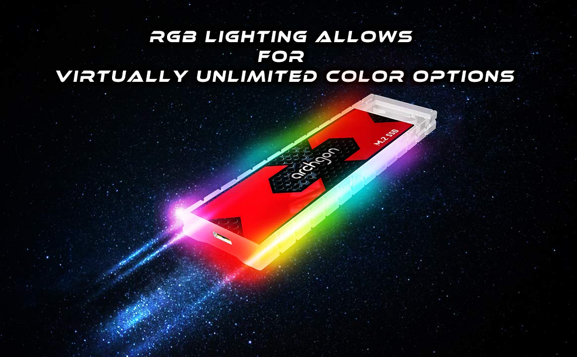 Archgon 240GB USB 3.1 Gen.2 Gaming RGB External SSD Model G702CW (240GB, G702CW)