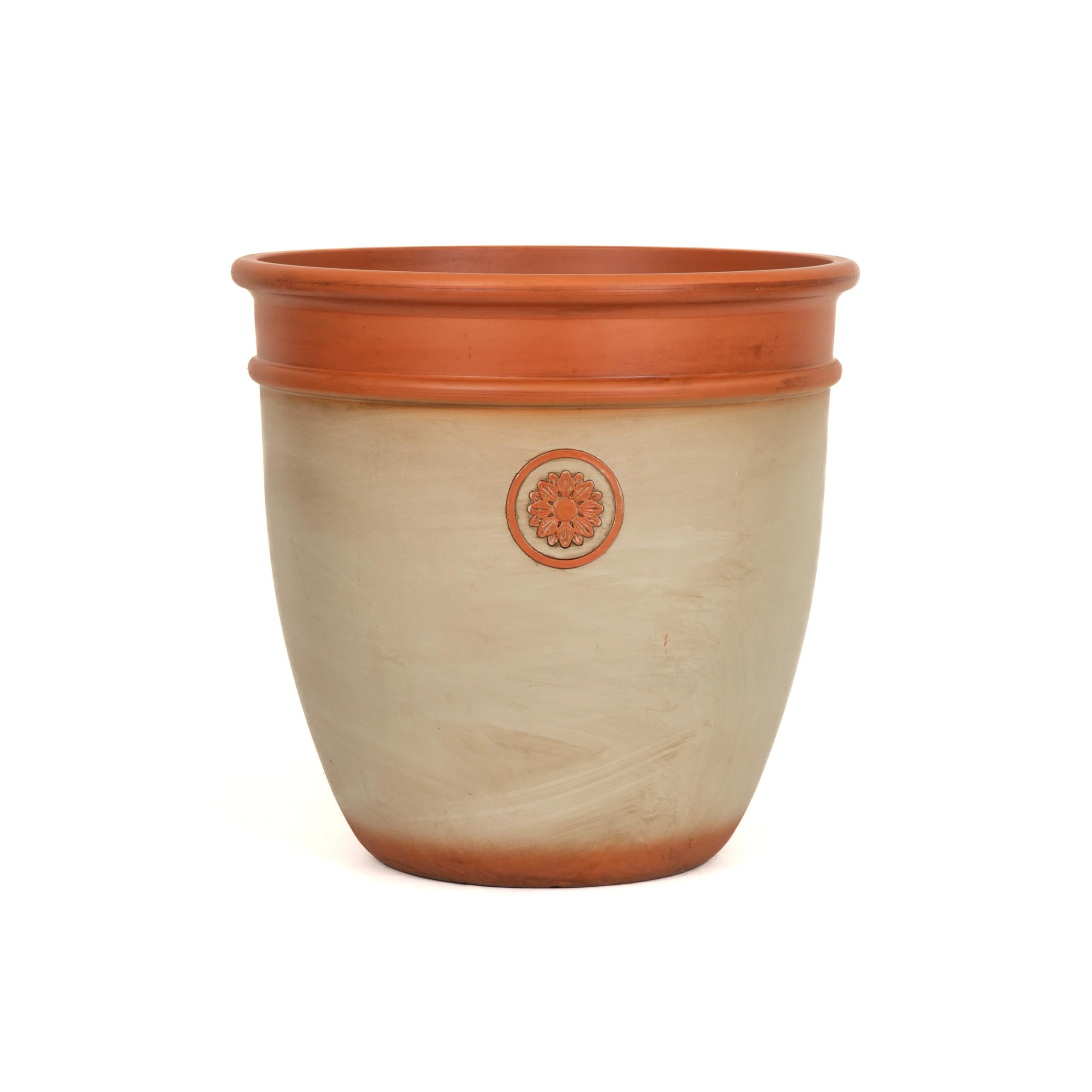 Somerset Classic Planter – Decorative Indoor & Outdoor Plant Pot, Lightweight Recycled Plastic Garden Planter, Frost Proof & UV Resistant Patio Flower Pot for Plants & Herbs (Fawn, 18 Litre)