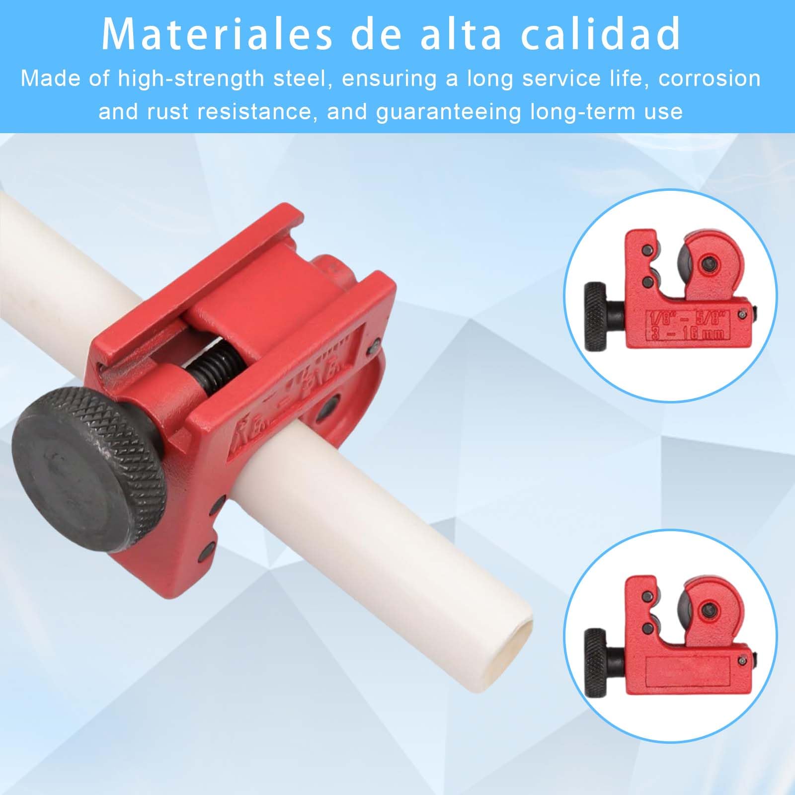 Svasatore Tubi Rame 3/16"-5/8" Flangiatubo Kit Cartellatrice per Condizionamento Tubi Freno