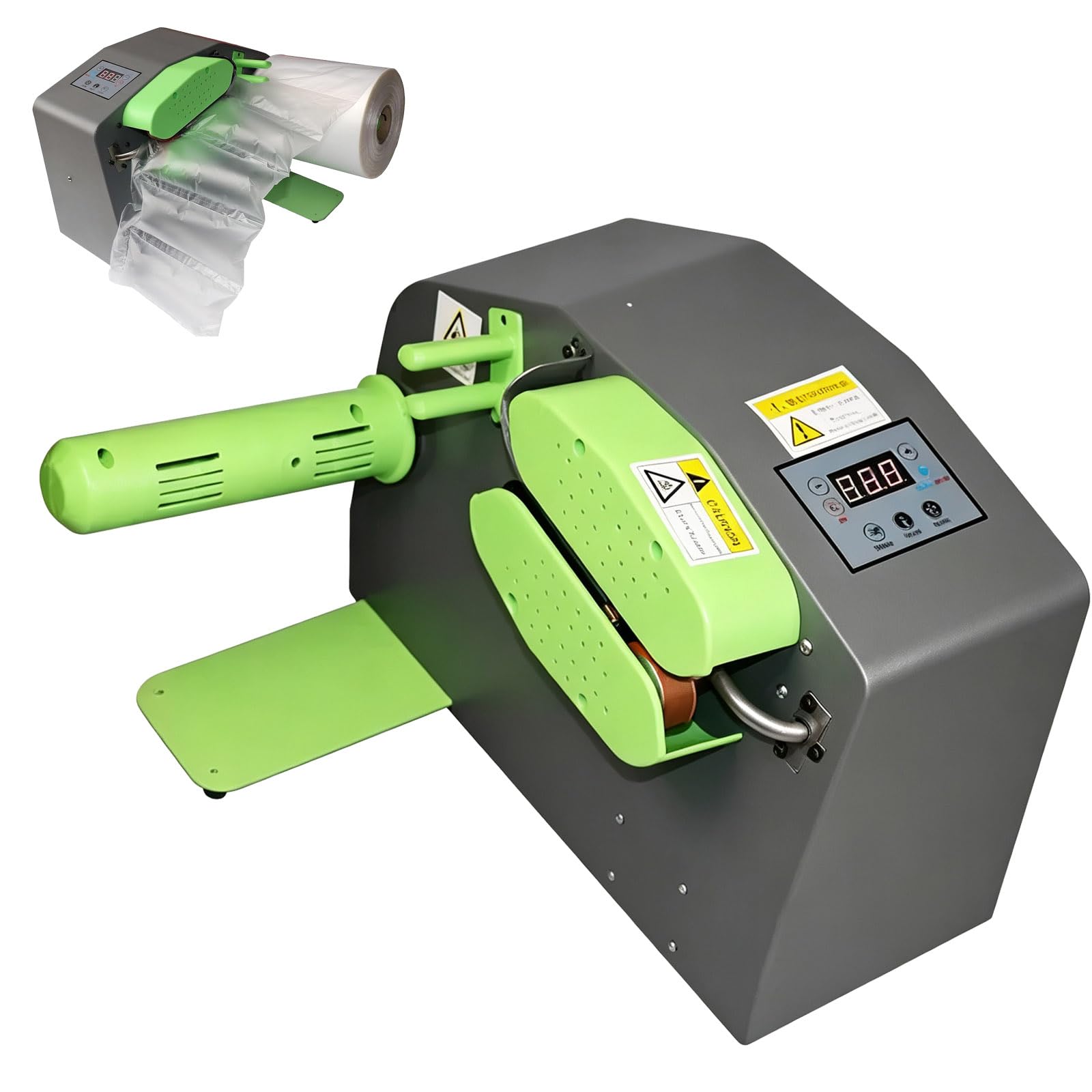 Máquina Infladora De Cojines De Aire, Máquina Para Envolver Embalajes Inflables, Velocidad De Producción De 6 M/min, Volumen Y Temperatura De Aire Ajustables, Para Uso En Logística Y Almacenes.