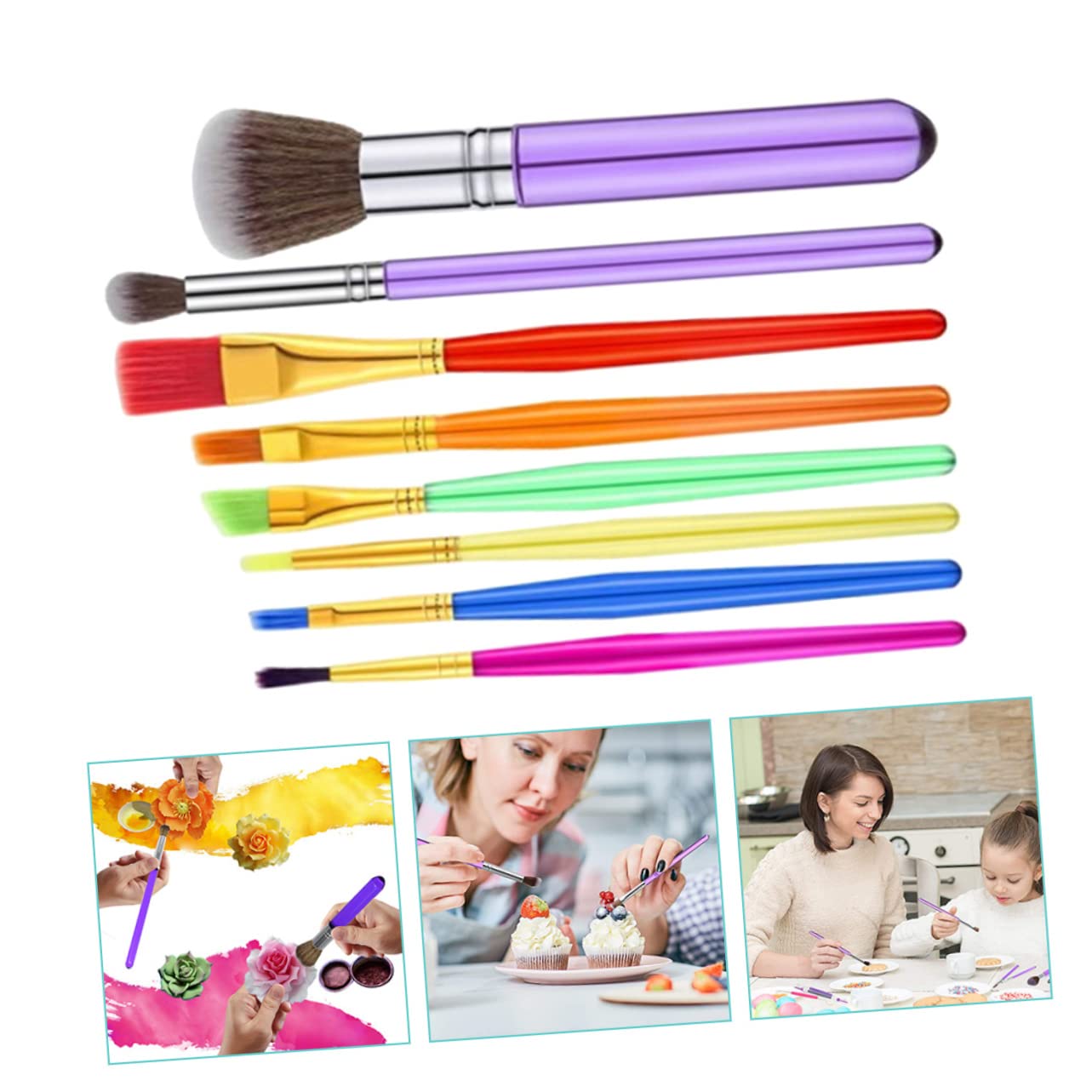 BESTonZON 40pièces Set De Pinceaux De Décoration De Gâteaux Outils Multifonctions Pour Pâtisserie Et Desserts Accessoires Pratiques Pour Création De Gâteaux Et Biscuits Fournitures