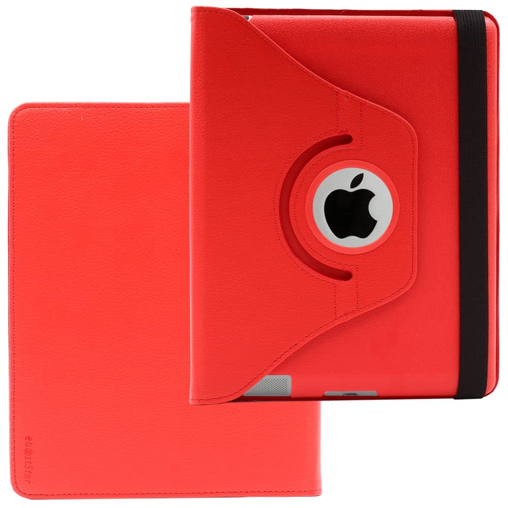 Porta A Libro Bianca Custodia Portafoglio Girevole 360° In Pelle Rosa Per IPad 2 / 3 / 4 - Con Supporto Beauty Case