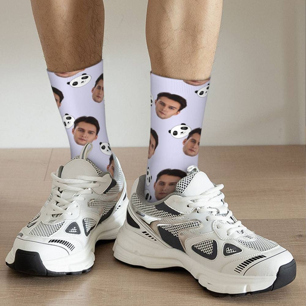 Calzini Divertenti Personalizzati Con Foto Con Foto, Calzini Personalizzati Per Il Viso, Calzini Lunghi Brutti Novità Personalizzati, Inserisci La Tua Foto Nei Calzini Per Uomo E Donna 40 Cm Regalo