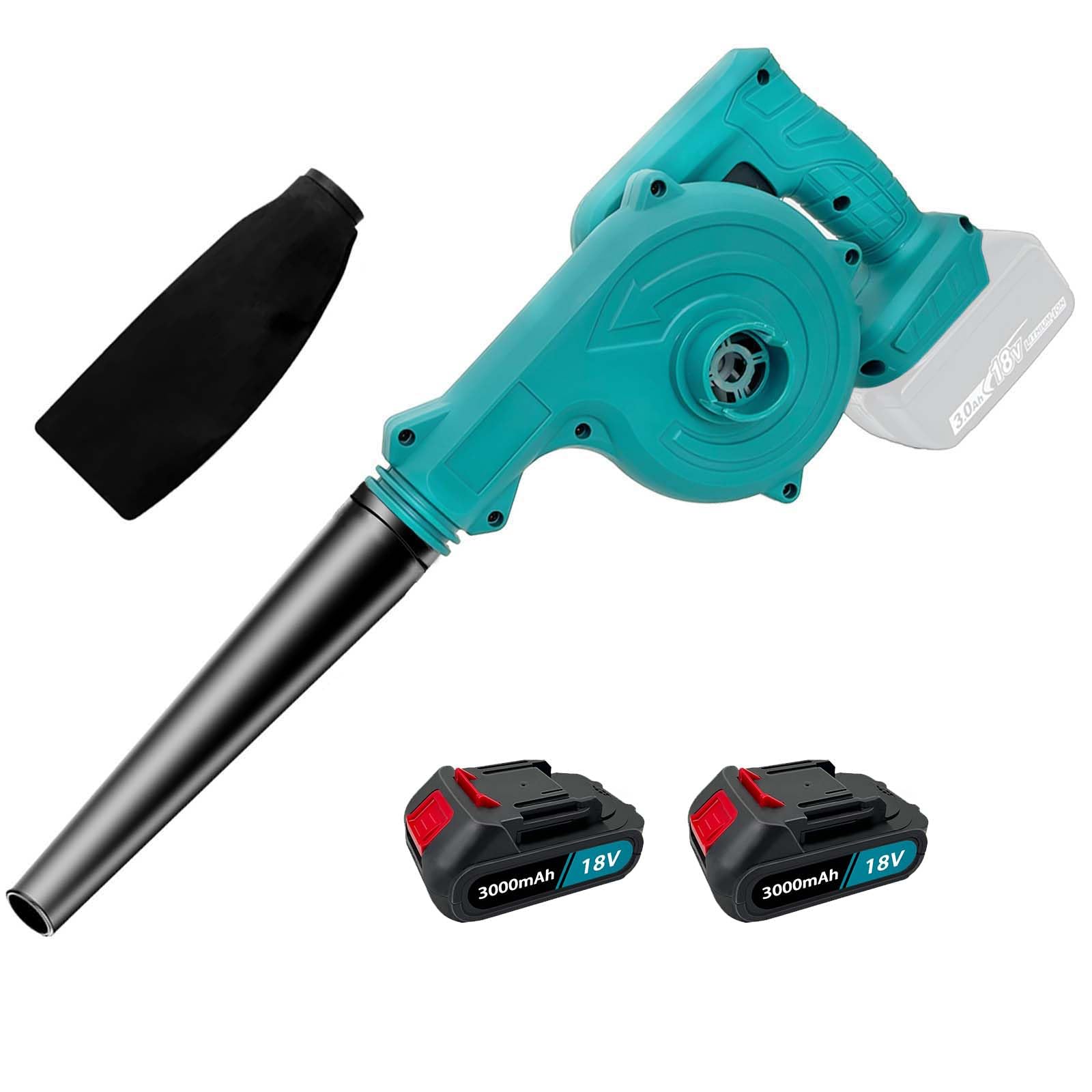 Cordless Leaf Blower For Makita 18V 2x 3.0Ah Battery, Mini Leaf Blowers Lawn Care for Lawn Care,Patio,Yard