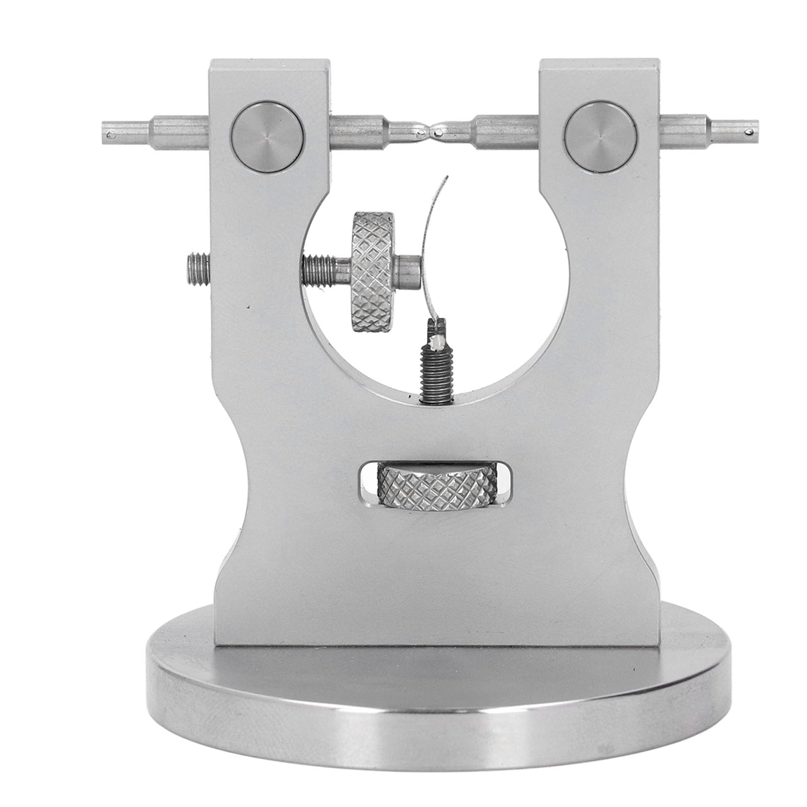 Yunseity Calibrador de Corrección de Rueda de Equilibrio de Reloj, Herramienta de Ajuste de Aleación de Acero para Calibración de Escape de Relojero con Base de 5 Cm y Caja de Almacenamiento de 5,6