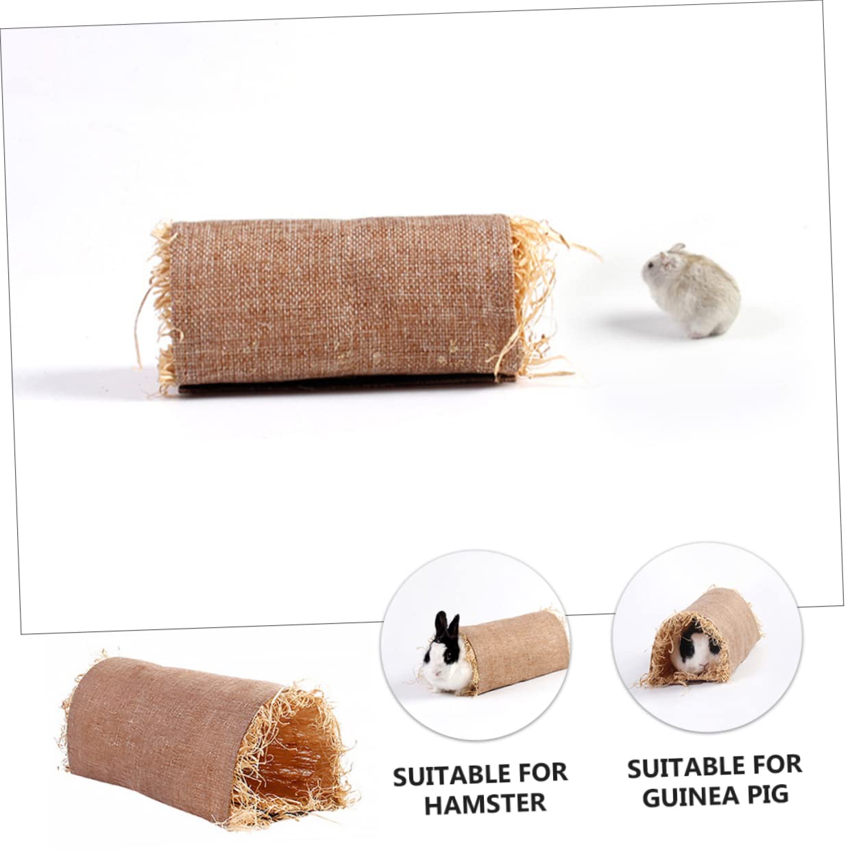 Túnel for hámster, túnel for conejitos, Nido, Jaula for, Accesorios, cabaña for, Colcha de Hierba for Mascotas, Rabb(A,L)