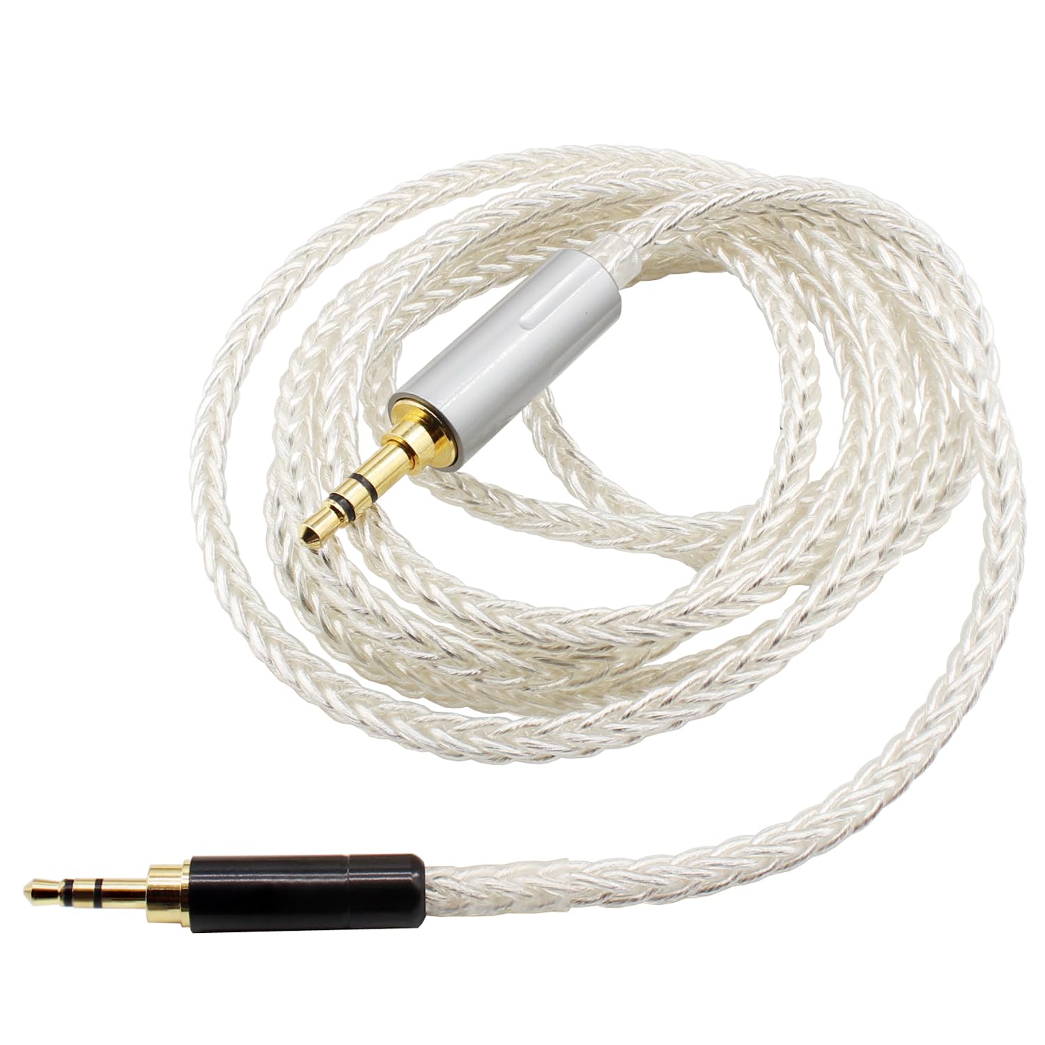 Youkamoo 2.5mm to 3.5mm Replacement Audio Upgrade Cable Compatible with Bose QC35 QC35 II QC25 QC45 700 Headphones Silver Plated Copper 4ft/1.2m