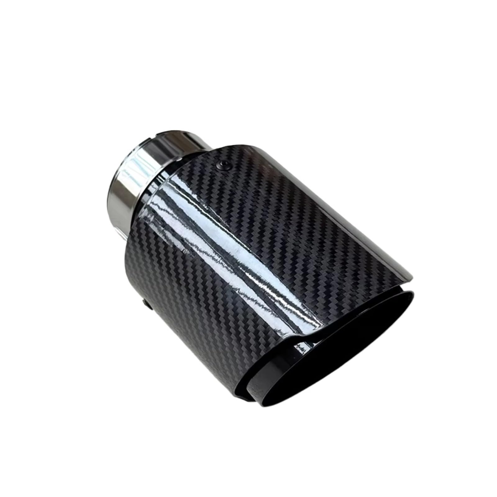 Silenciador de escape de fibra de carbono brillante y acero inoxidable para coche deportivo 7