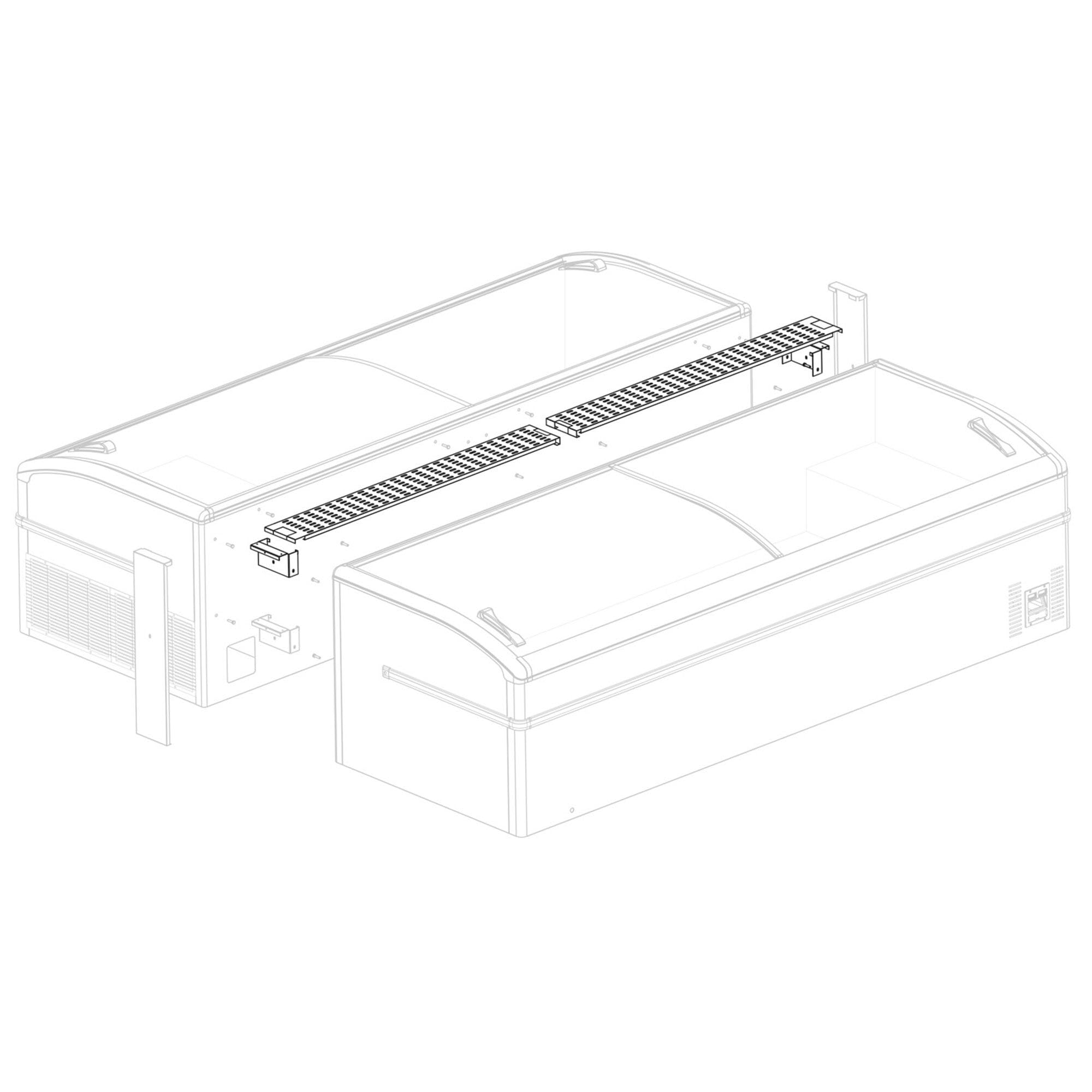 GGM Gastro Verbindungsleiste TII518-C 1000x20x20mm | optimiert Luftzirkulation, verhindert Wärmestau, rostfreier Stahl, langlebig, pflegeleicht, schnelle Montage