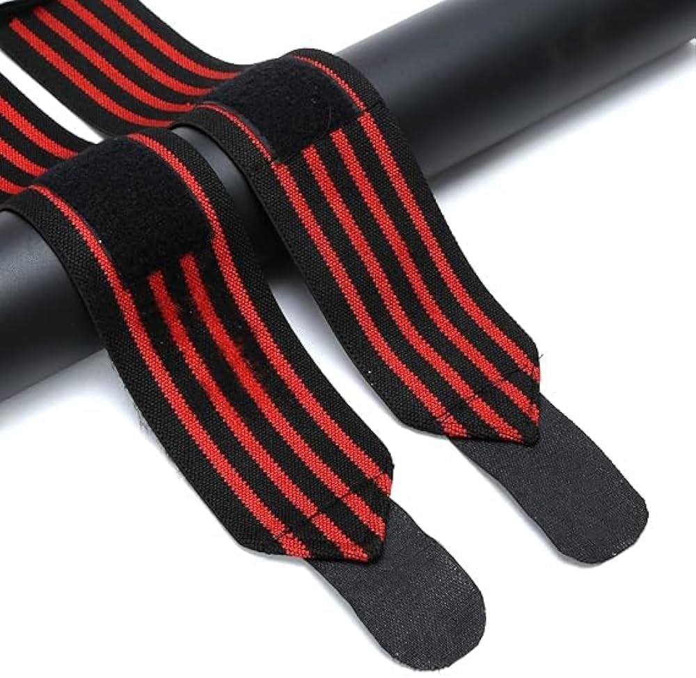 AJ KADPE WALA, Cotton Wrist Band for Men & Women, Wrist Supporter for Gym Wrist Wrap/Straps Gym Accessories for Men for Hand Grip & Wrist Support While Workout (Red - Black1 Pair)-image-36