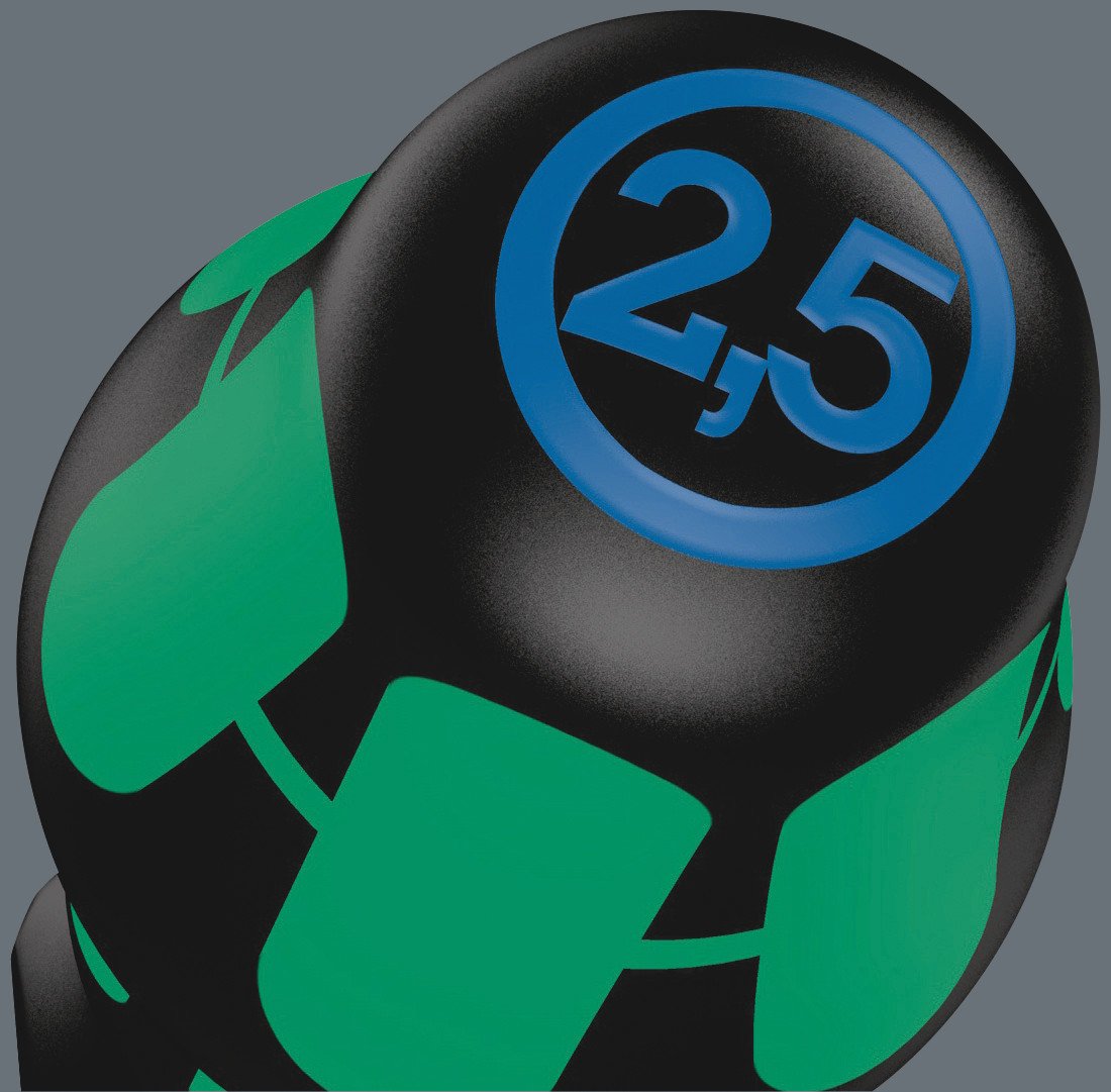 Wera 352 Giravite esagonale con sfera 2.5 mm x 100 mm