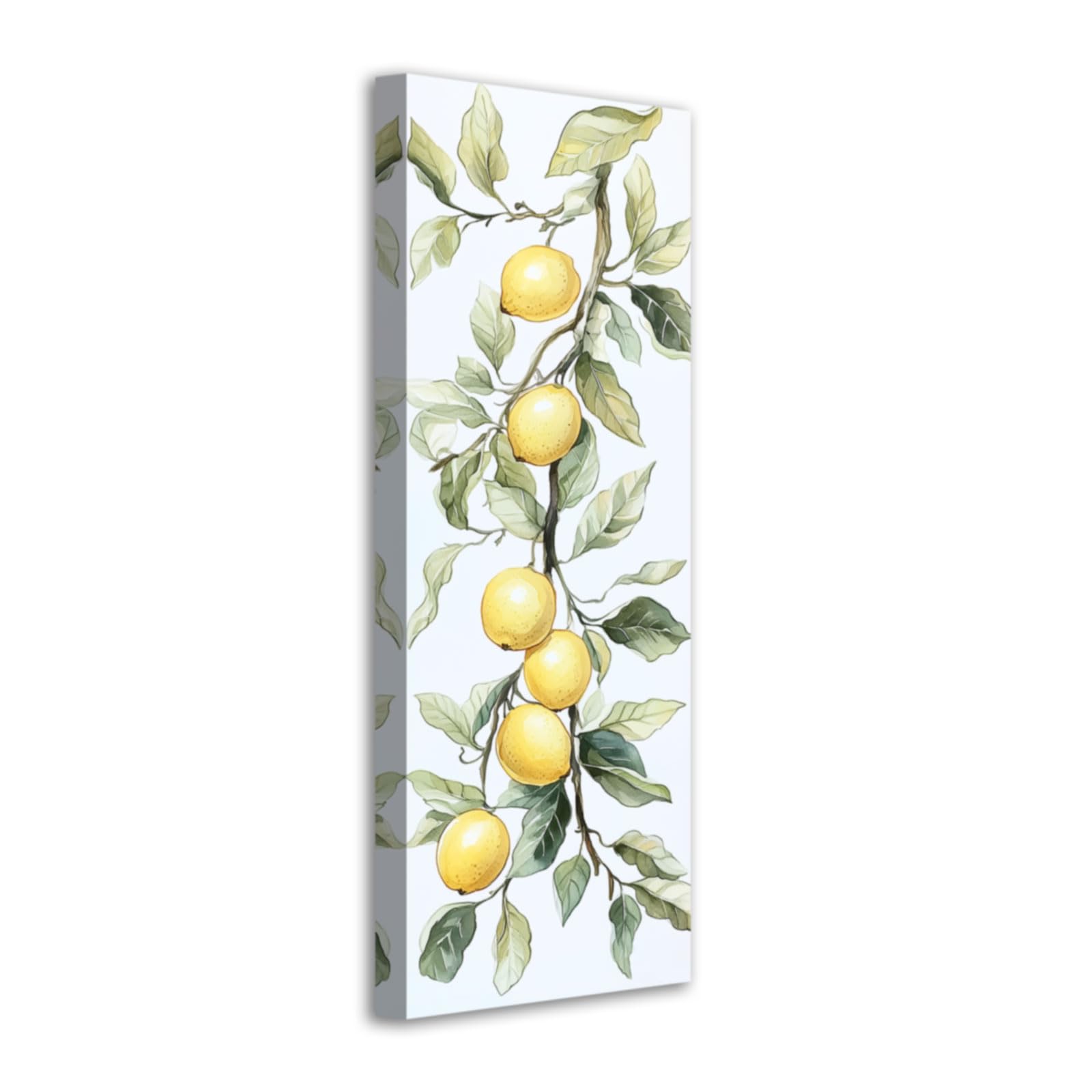 CHAOSETKEN Lemon Pictures for Kitchen Citrus Fruit Canvas Prints Vintage Farmhouse Lemon Tree Painting Yellow Lemon Tree Artwork for Dining Room Decor