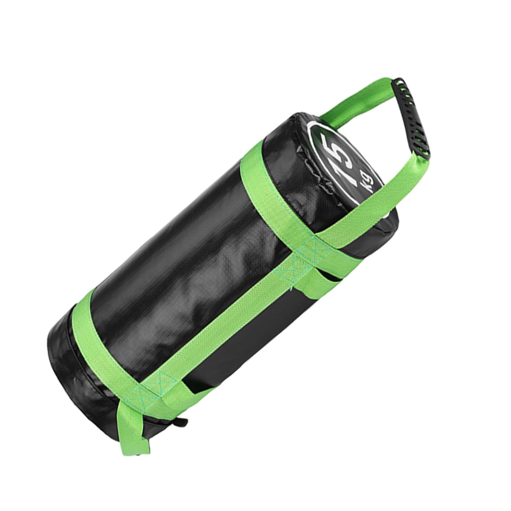 Beavorty Sandsack Kraft Power aus in Stoff PVC Tasche Trainings mit und Griffen Grün zur Steigerung der für Fitness und Krafttraining im Sport und Exercise