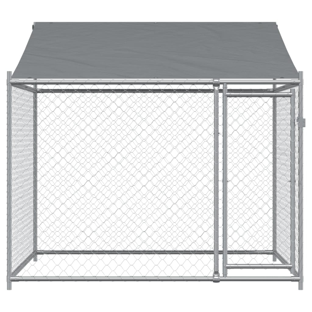 Festnight Perrera de Exterior con Toldo Gallinero de Exterior Grande Jaula para Perros con Cerradura Caseta para Perros Mascotas Animales Perro Grande Exterior 2 x 2 x 2 m