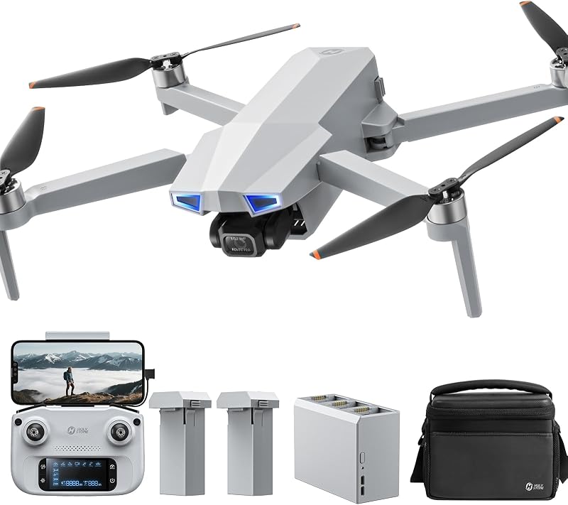 Holy Stone HS790 6K Drone fotográfico con cámara para adultos, cardán sin escobillas de 3 ejes vídeo 4K, transmisión de 30000 pies, vuelo de 60 minutos con concentrador de carga rápida, toma nocturna AI, vuelo inteligente GPS, modo principiante