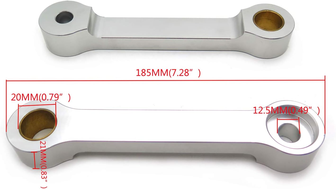 XKMT- Motorcycle Bike Silver Billet Lowering Link Compatible with 1986-2007 EX250 [P/N:MT003-SR]