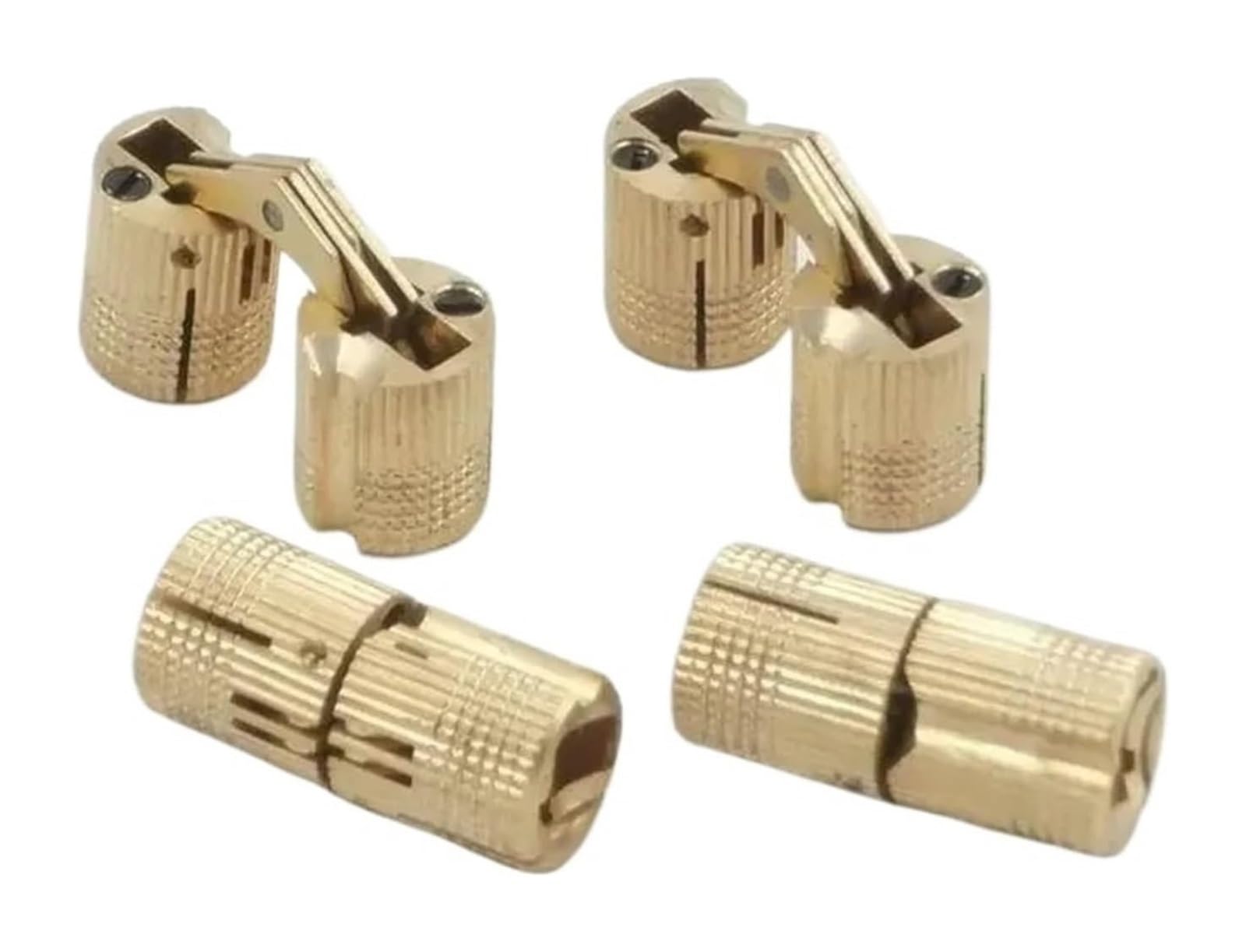 Wbtajzhy One Color Barrel Hinges 8-18Mm Copper Hidden Cabinet Invisible Brass Mount Furniture Hardware 14Mm(14Mm)