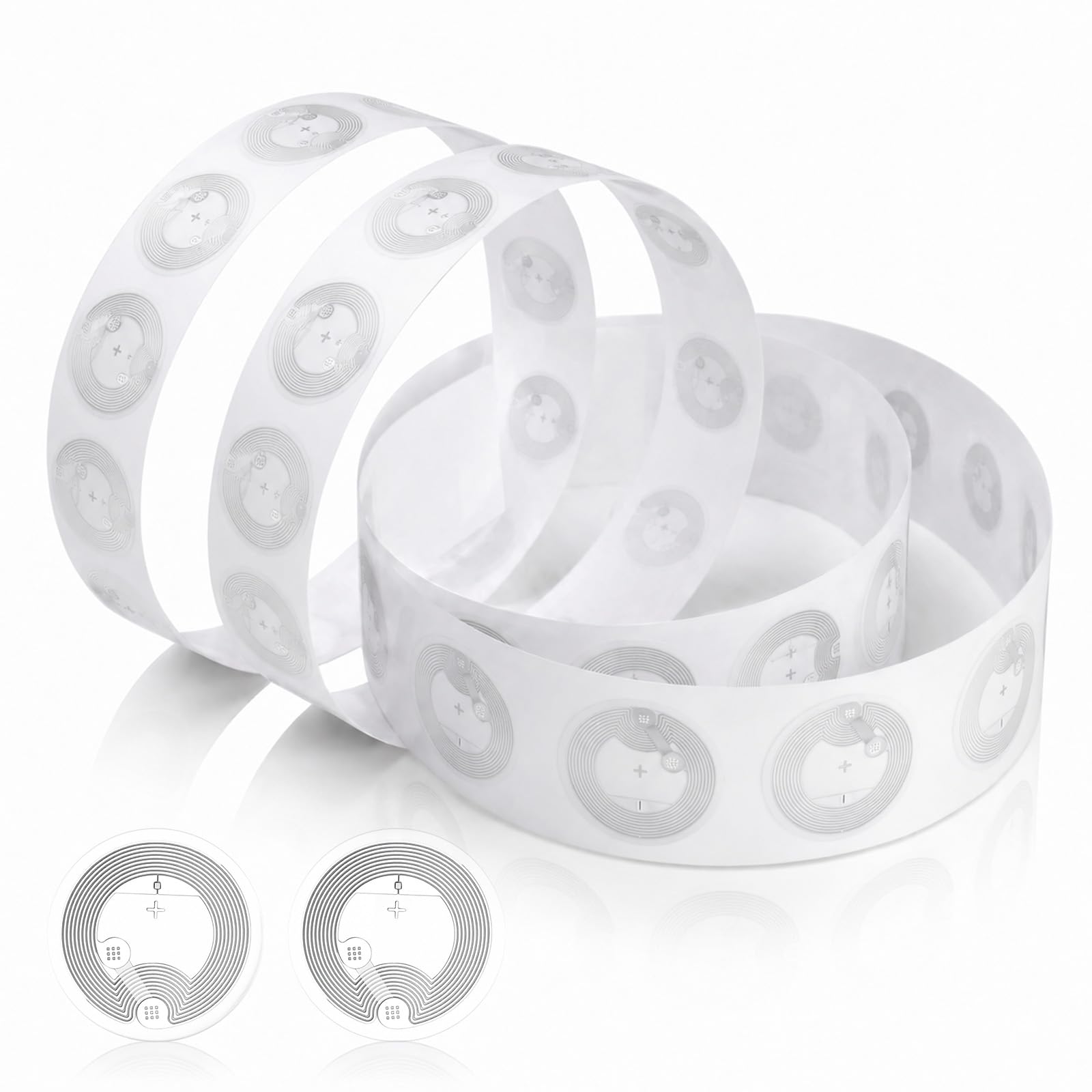 70 sztuk naklejek NFC z chipem Ntag215, przezroczyste znaczniki RFID, programowalne, 504 bajty, chip NFC do wszystkich urządzeń obsługujących technologię NFC, adaptacja amiibo