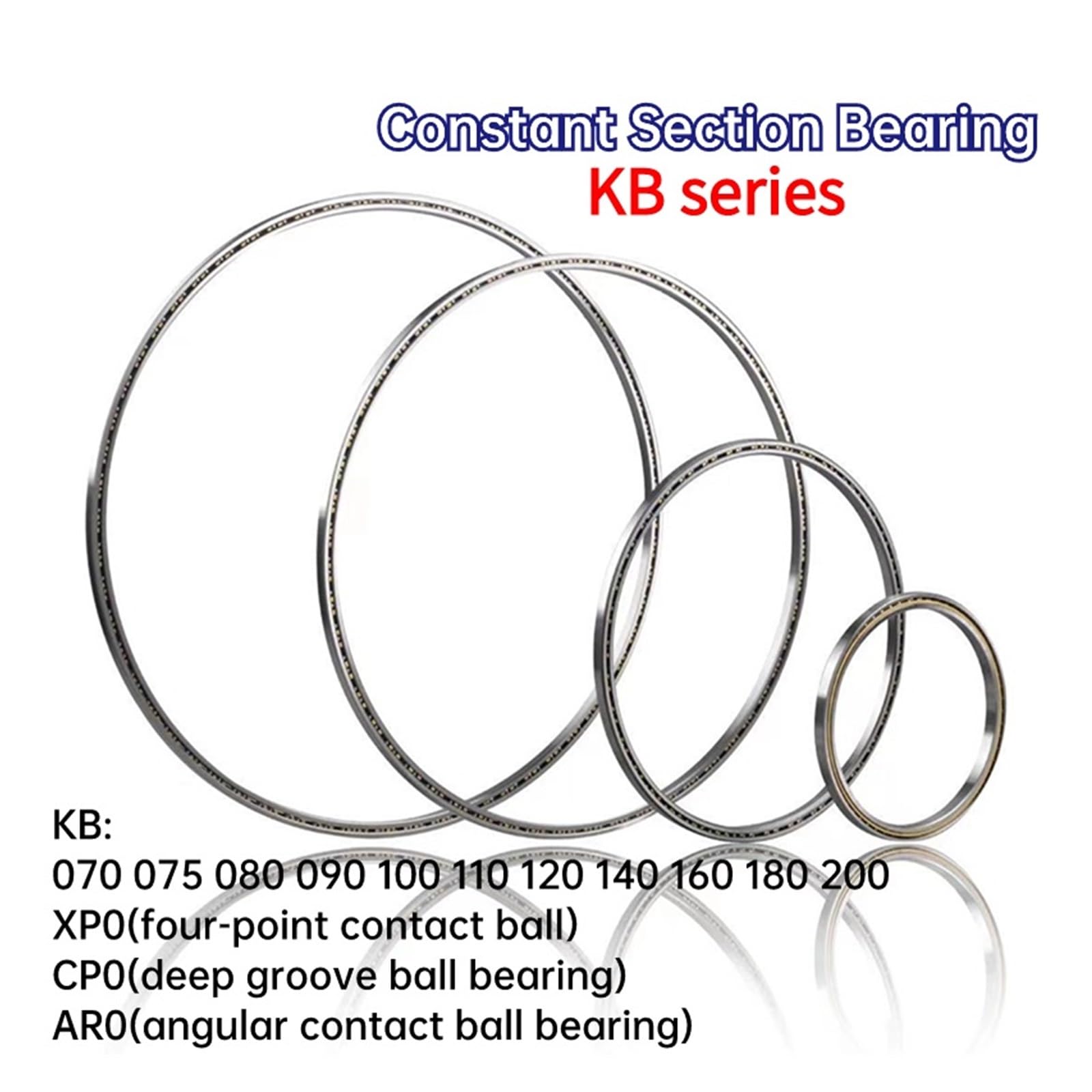 1PCS KB070 075 080 090 100 110 120 XP0 CP0 AR0 Spessore del cuscinetto a sezione costante a parete sottile 7.938mm 0.3125 pollici (Size : KB080XP0)