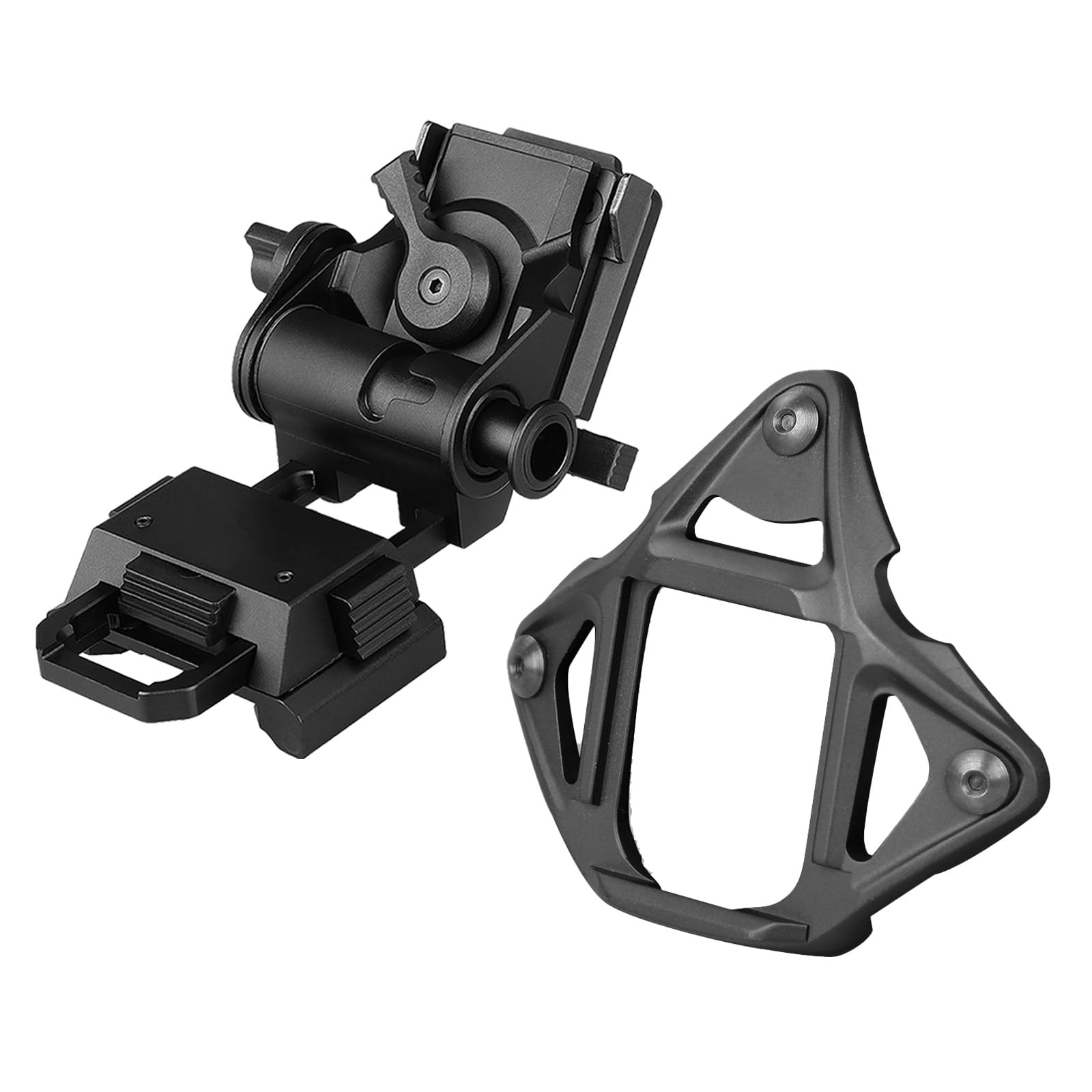 New Metal L4G24 Night-Vision arms Mount for PVS18+ Tactical 3-Hole Night Vision NVG Mount Shroud for ACH/MICH/OPS-Core Fast Helmet/Crye, black