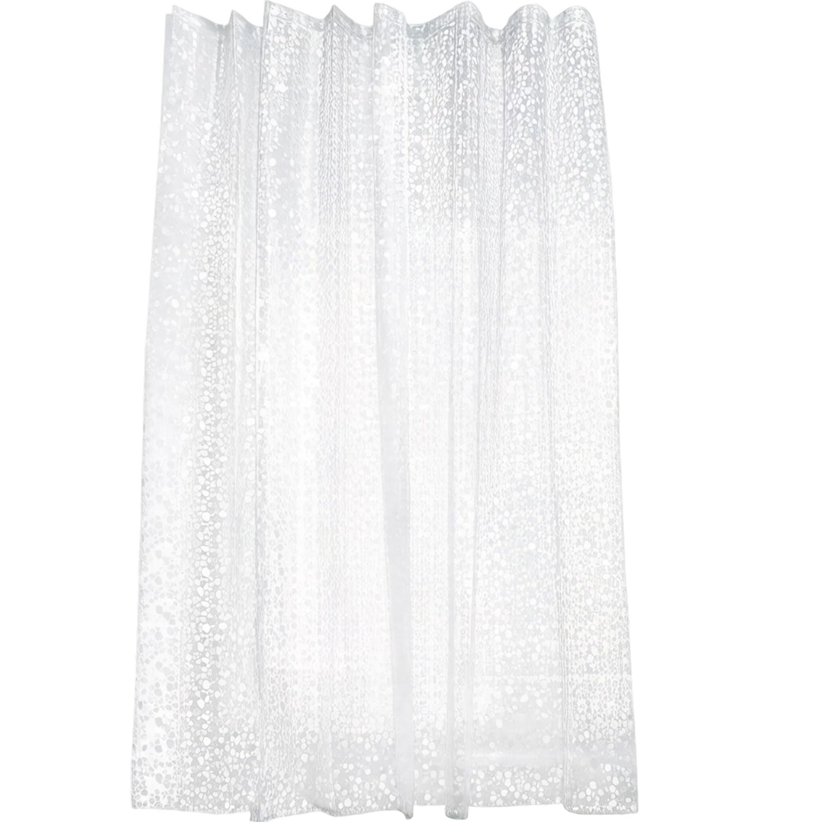 Generisch Rideau de douche long à séchage rapide - Motif effet 3D - En plastique transparent épais - Imperméable - Pour salle de bain - Décoration d'intérieur