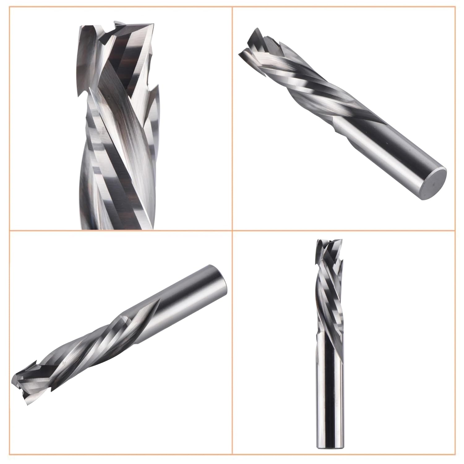 3.175mm 4mm 6mm Shank Compression Milling Cutter Woodworking UP Down Cut 3 Flutes Spiral CNC Tool Carbide End Mill Router Bits(SP3FC-D10.0-L32)